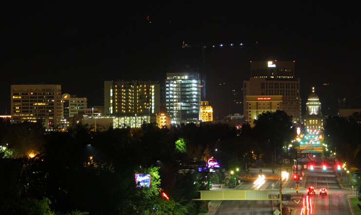 boise-downtown-night-credit-SniperProgrammer-wiki