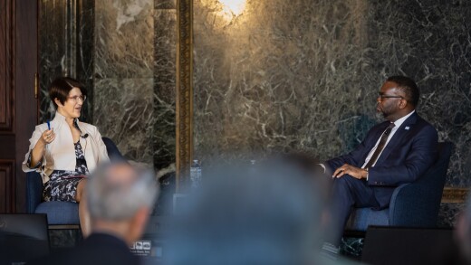 Mayor Brandon Johnson and CFO Jill Jaworski speak at 2024 conference