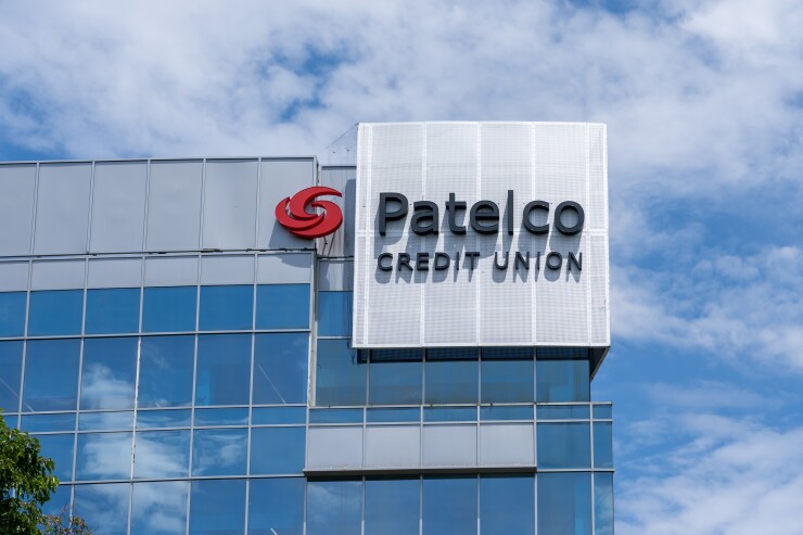 Patelco Credit Union headquarters in Dublin, California, USA - June 12, 2023. Patelco Credit Union is a member owned, not-for-profit credit union.