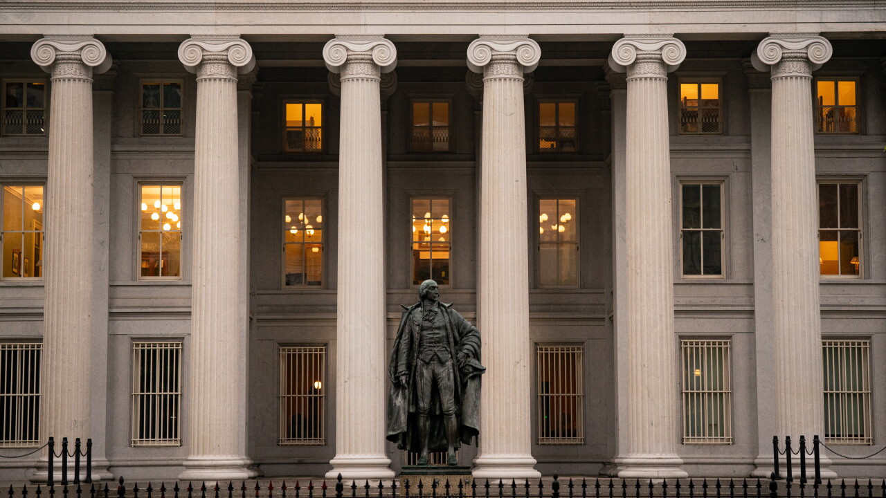 The U.S. Treasury building in Washington, D.C.
