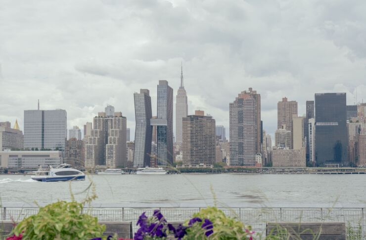 East River and mid-town Manhattan