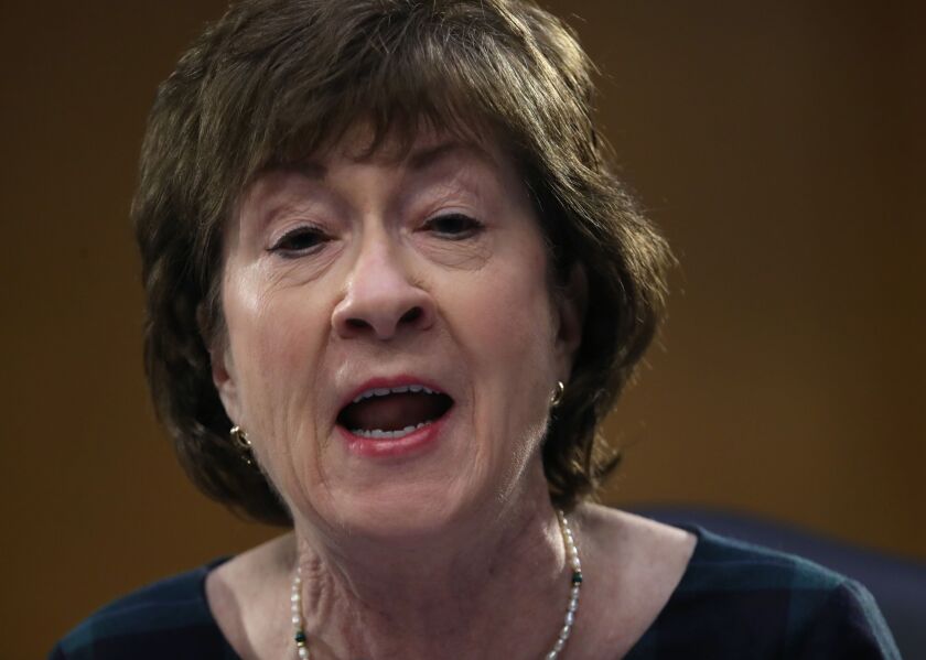 Maine Senator Susan Collins didn’t oppose the bill but said she was concerned about the way the House drafted a provision reducing the current requirement that 75% of a loan be used on payroll.