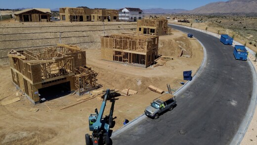 Several new homes under construction