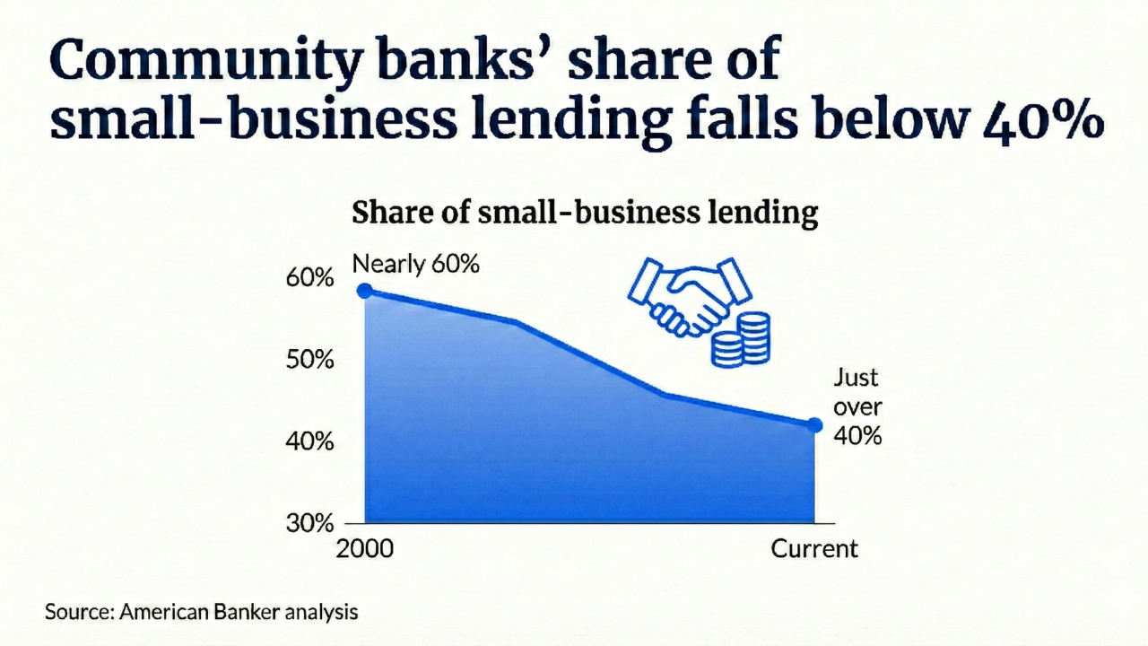 community banks' lending share declines