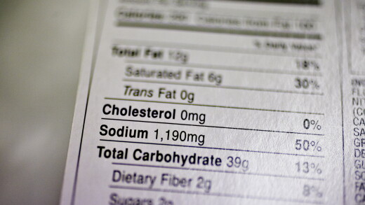 Nutrition label
