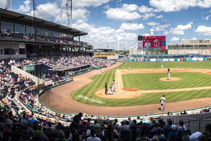 Trenton Thunder at Hartford Yard Goats, Dunkin' Donuts Park, Hartford, CT, July 16, 2017