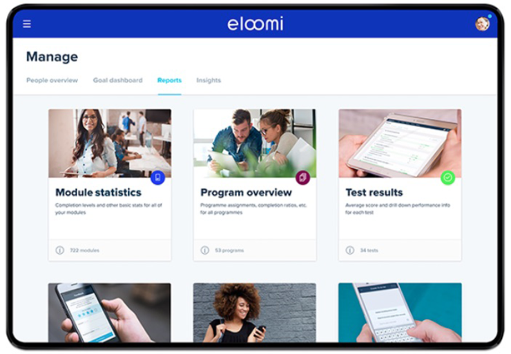 screenshot of HR onboarding software eloomi