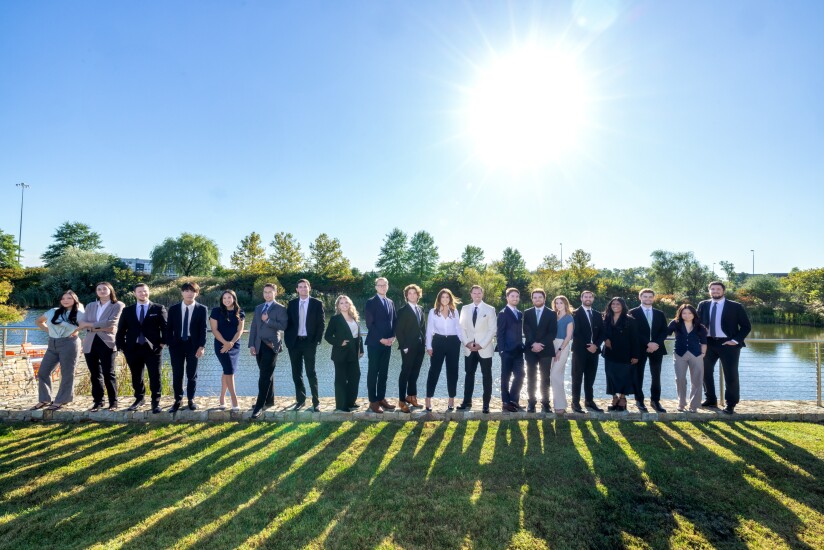 Abich Financial employees standing in a group