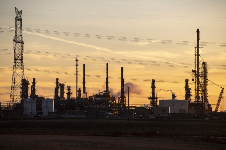 Suncor Energy oil refinery in Edmonton, Alberta