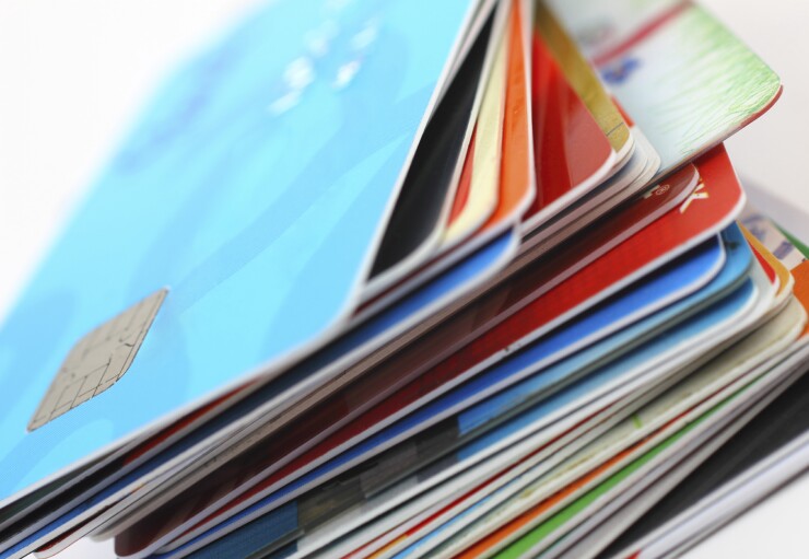 stack of payment cards