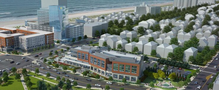 A rendering of Stockton Universitys planned Atlantic City satellite campus slated to open in September 2018.