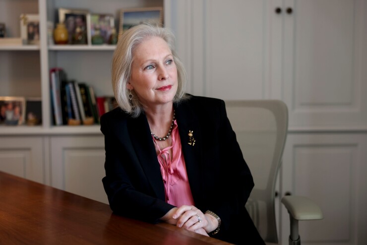 Kirsten Gillibrand in her Senate office