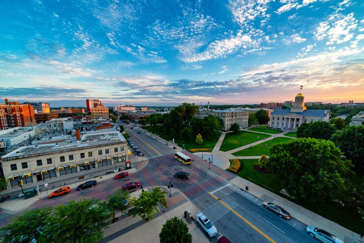 University of Iowa campus in Iowa City.