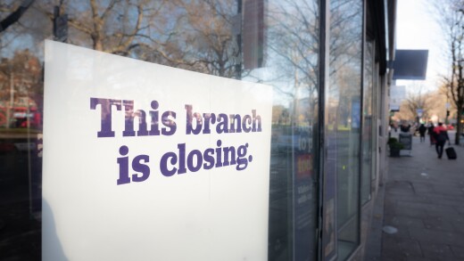 Branch closing sign