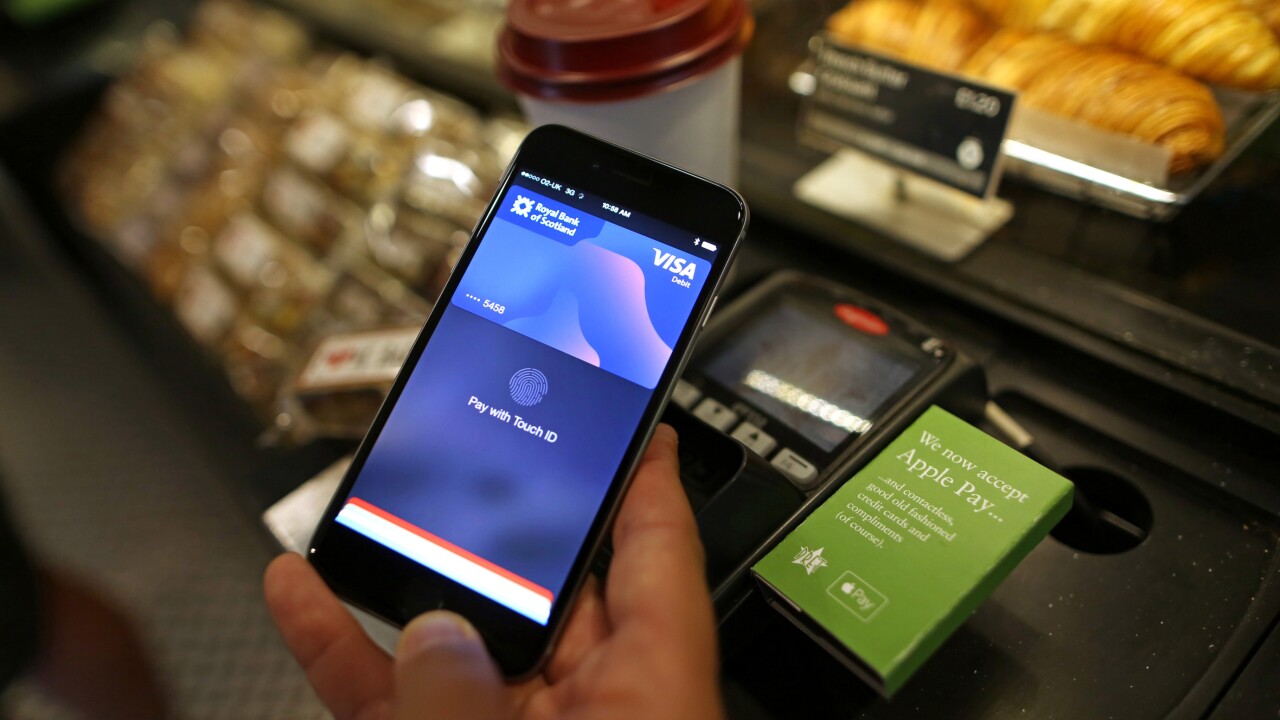 Apple Pay transaction with Visa card in the U.K.