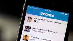 Mobile phone with Venmo app open