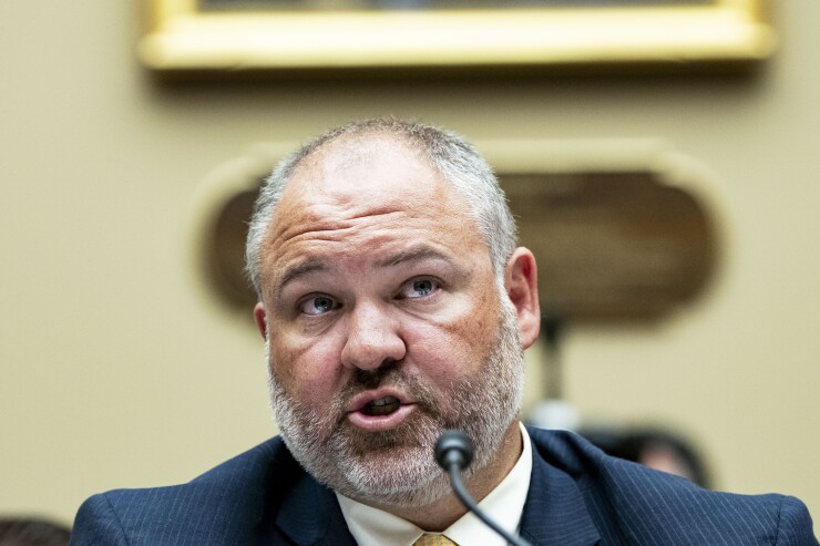 Gary Shapley during a House Oversight and Accountability Committee hearing in Washington, D.C.