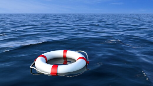 Life preserver at sea
