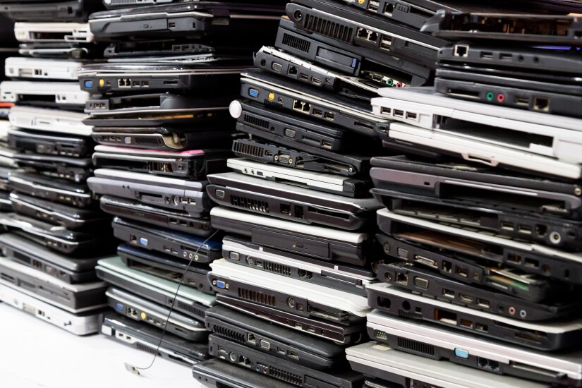 Stack of computers