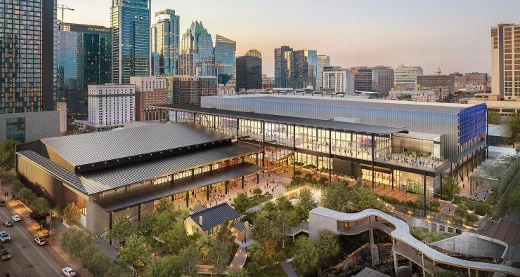 Rendering of future convention center in Austin, Texas