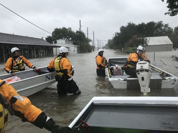 FEMA officials at work in Southern Texas following the devastation from Hurricane Harvey.