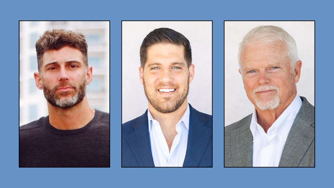 From left to right, Chris Hamm is the president and chief operating officer of Tampa, Florida-based wealth management firm Independent Financial Partners; Aaron Gilman is chief investment officer, and Bill Hamm is CEO.