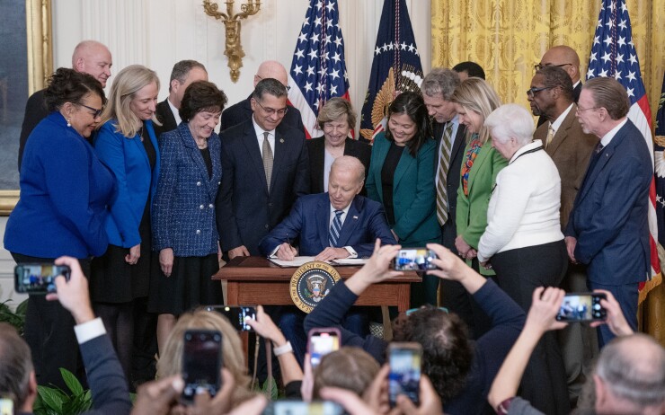President Joe Biden signs into law the Social Security Fairness Act.