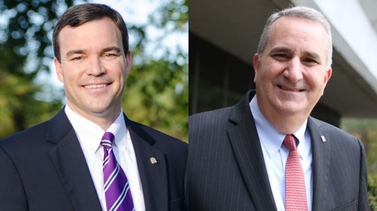 CenterState CEO John Corbett, left, and Tom Iadanza, chief banking officer at Valley National.