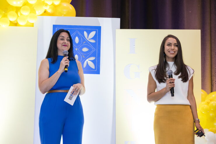 Vanessa Martinez (left) and Ana Trujillo Limón (right), the co-founders of the SER Summit for Latinos in Financial Services, spoke at the annual event last year outside Chicago. This year's event will start next week in Denver.