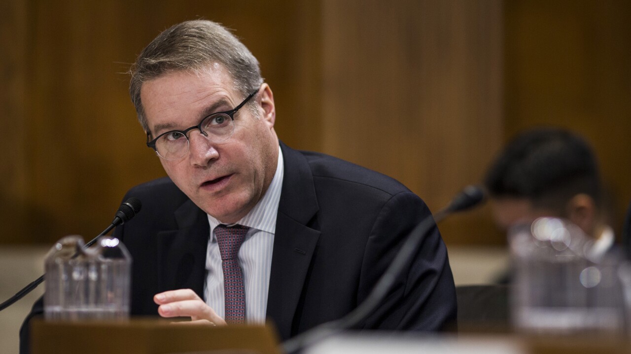 Chris Spear, president and chief executive officer of the American Trucking Associations Inc., speaks during a Senate Committee on Environment and Public Works Subcommittee on Transportation and Infrastructure hearing on Capitol Hill in Washington, D.C., U.S., on Wednesday, Dec. 20, 2017