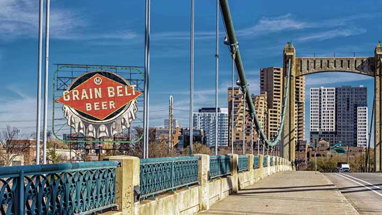 The Hennepin Avenue Bridge in Minneapolis.