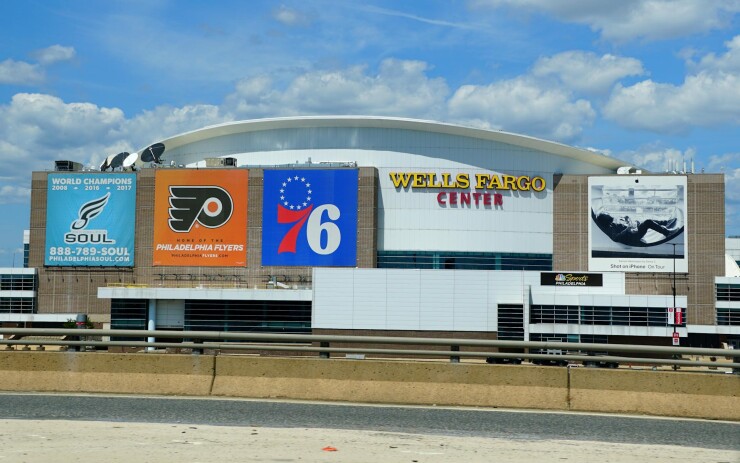 Wells Fargo Center arena in Philadelphia