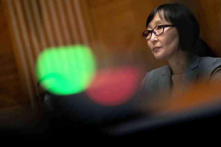 “If I am confirmed to lead the Office of the Comptroller of the Currency, my top priority will be to guarantee a fair and competitive market where small and mid-size banks that invest in their neighbors’ homes and small businesses can thrive, and where every community — regardless of wealth, geography, or history — has access to safe and affordable financial services,” Omarova said.