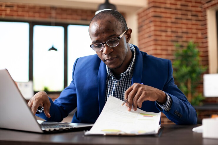 Man reading documents