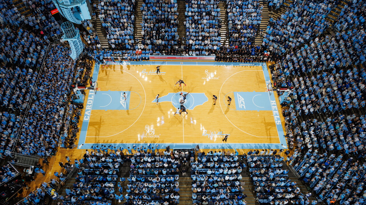 A time-honored tradition at the Dean E. Smith Center is the UNC-Duke rivalry game