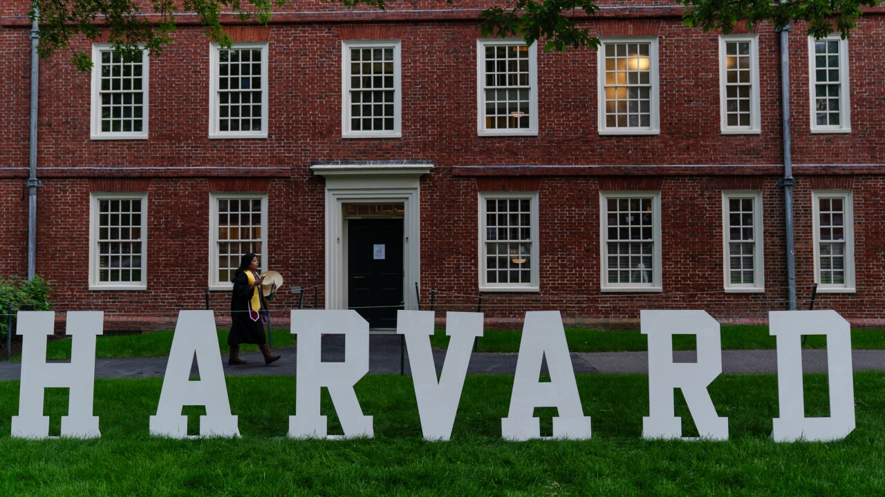 Harvard campus sign