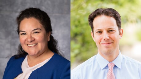 Teresa Walsh, head of intelligence at FS-ISAC and Boaz Gelbord, chief security officer at Akamai 