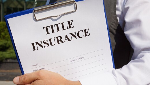 Title insurance is shown as business and financial concept
