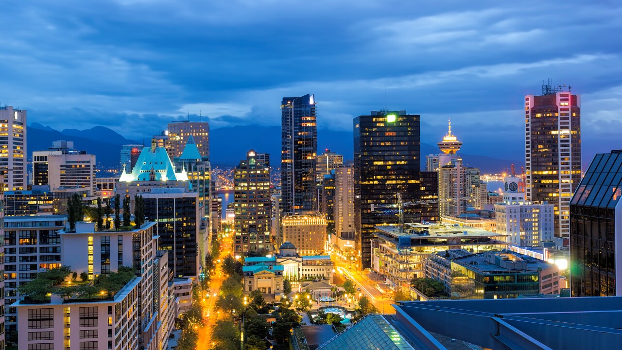 Vancouver BC at twilight