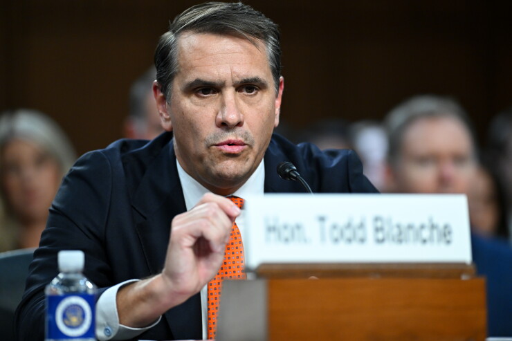 Todd Blanche, acting U.S. attorney general, during a Senate Judiciary Committee confirmation hearing