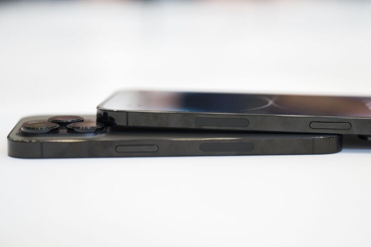 two iPhone 14 handsets