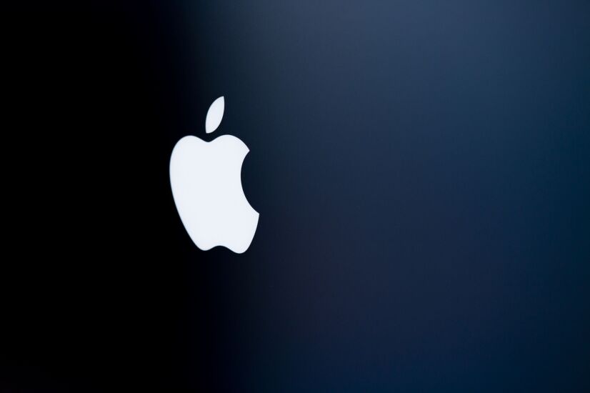 Apple logo dark background
