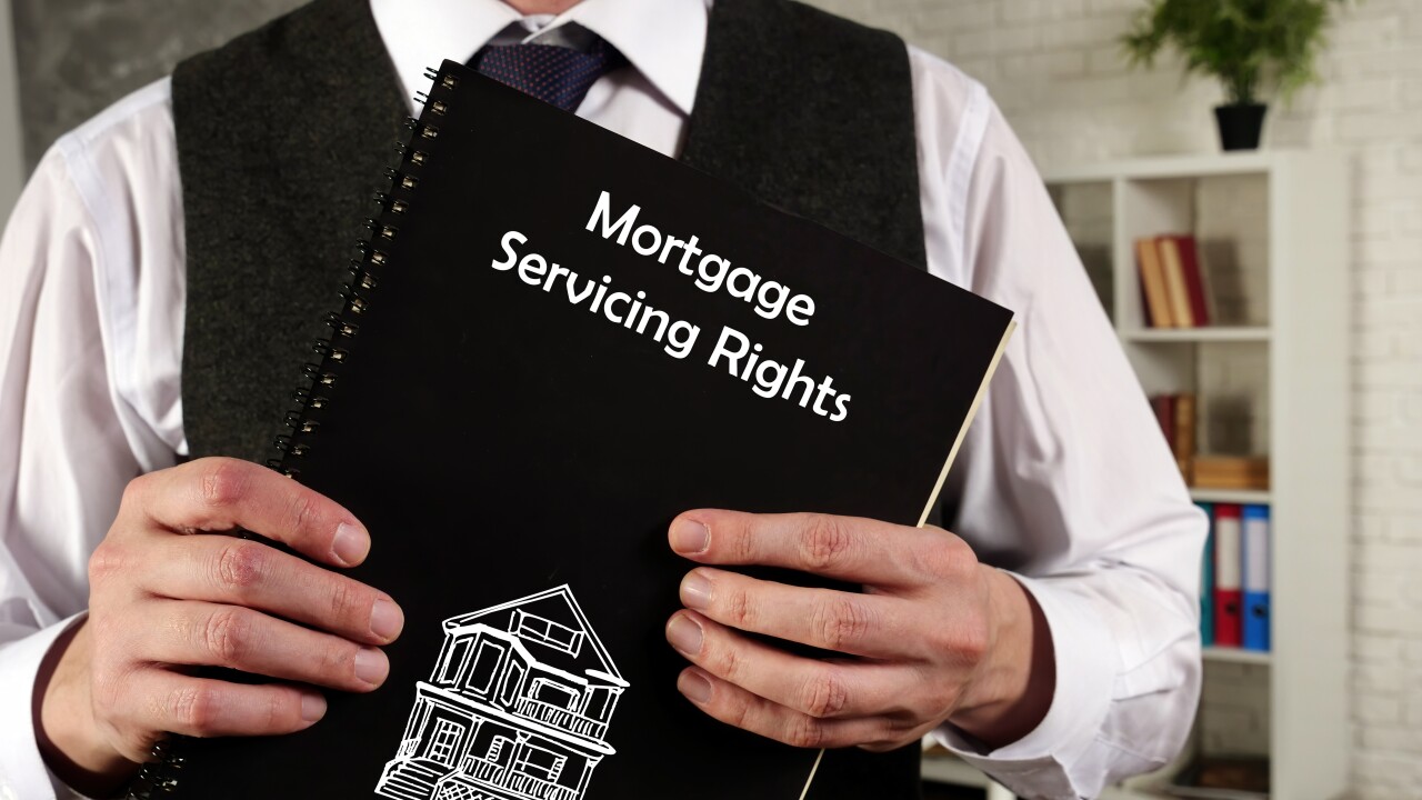 Financial concept about Mortgage Servicing Rights with inscripti