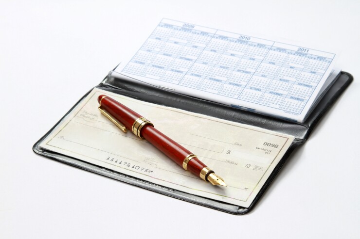 A picture of a checkbook.