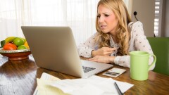 Woman confused at computer