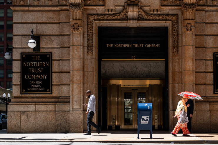 The Northern Trust Corp. headquarters in Chicago, Illinois, US.