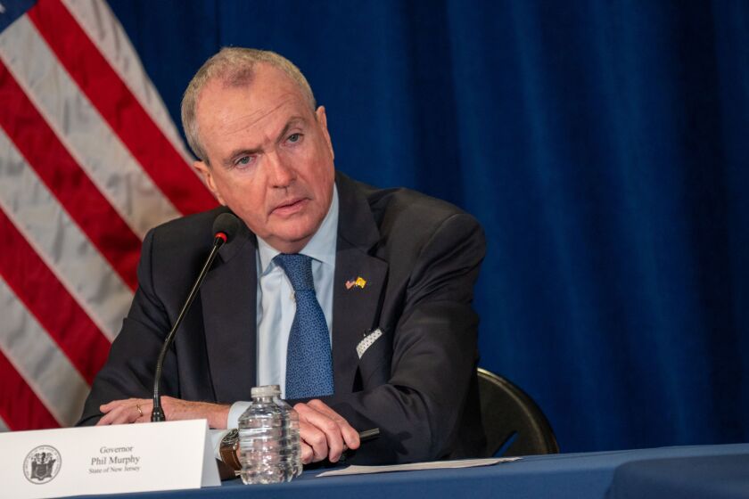 Phil Murphy, governor of New Jersey, speaks during a news conference in Trenton, New Jersey.