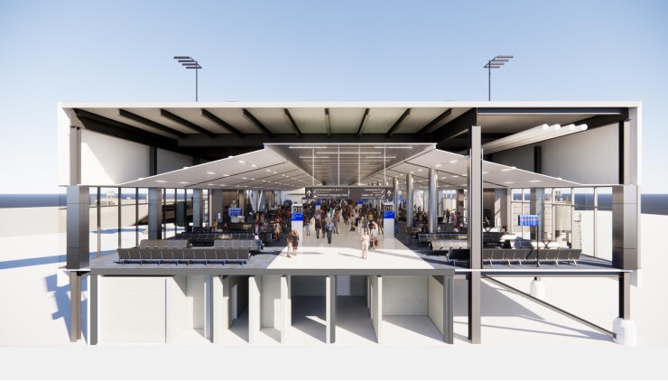 Rendering of renovated Concourse D Atlanta airport