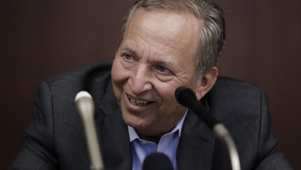 Photo of Larry Summers. He was Treasury secretary under President Clinton, director of the National Economic Council under President Obama, and president of Harvard University.