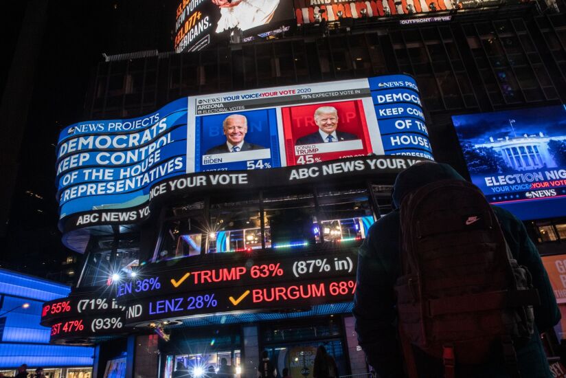 People Attend Watch Parties During 2020 U.S. Presidential Election